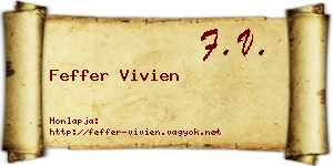 Feffer Vivien névjegykártya